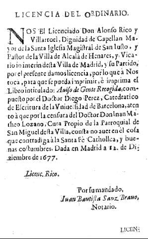 Licencia del ordinario