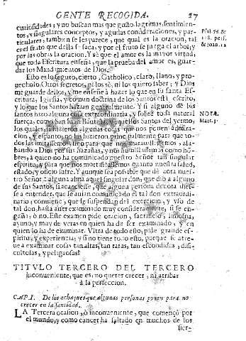 Titvlo tercero del tercero inconueniente, que es, no querer crecer, ni arribar à la perfeccion