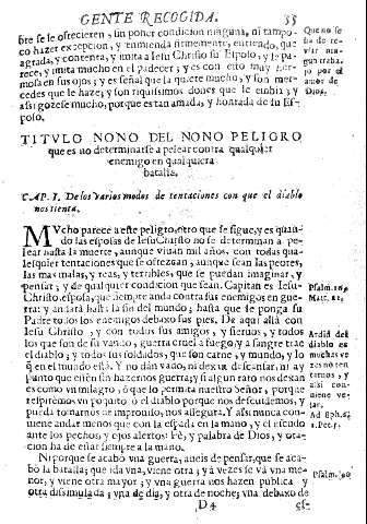 Titvlo nono del nono peligro que es no determinarse a pelear contra qualquier enemigo en qualquier batalla