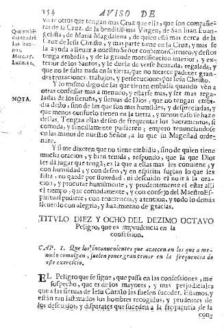 Titvlo diez y ocho del dezimo octavo Peligro, que es imprudencia en la confession