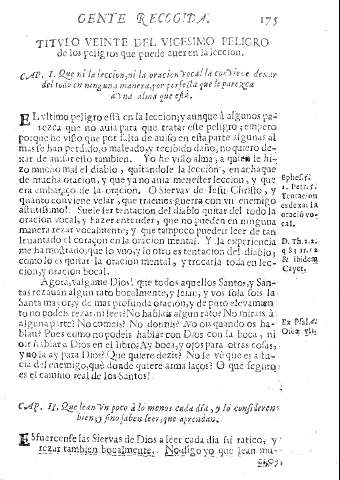 Titvlo veinte del vigesimo peligro de los peligros que puede auer en la leccion