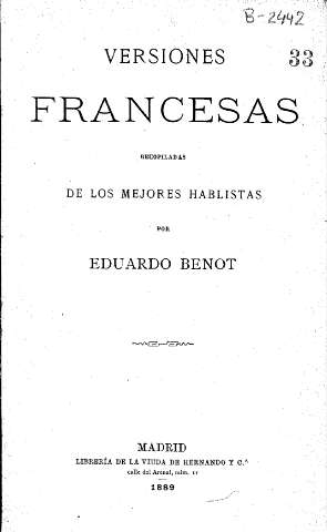 Versiones francesas recopiladas de los mejores hablistas