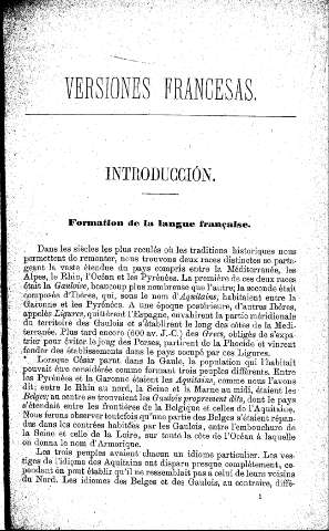 Introducción. Formation de la langue française