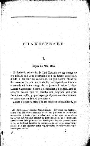 Shakespeare - I.Origen de esta obra