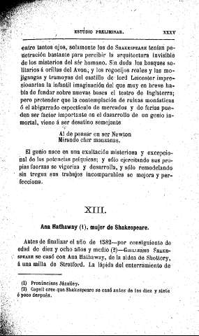 XIII. Ana Hathaway, mujer de Shakespeare