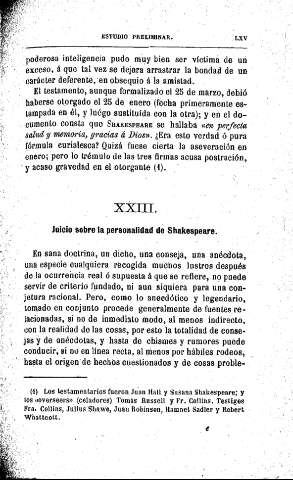 XXIII. Juicio sobre la personalidad de Shakespeare