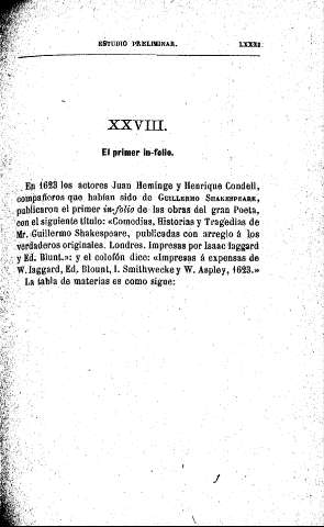 XXVIII. El primer in-folio