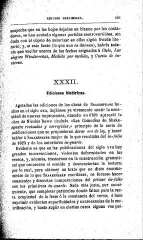 XXXII. Ediciones históricas
