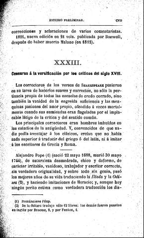 XXXIII. Censuras á la versificación por los críticos del siglo XVIII