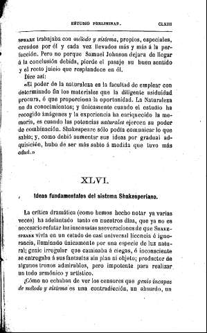 XLVI. Ideas fundamentales del sistema Shakesperiano