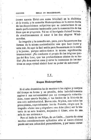 LI. Grupos Shakesperianos