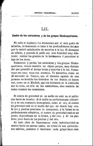 LII. Centro de los caracteres y de los grupos Shakesperianos