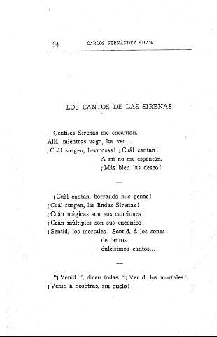 Los cantos de las Sirenas