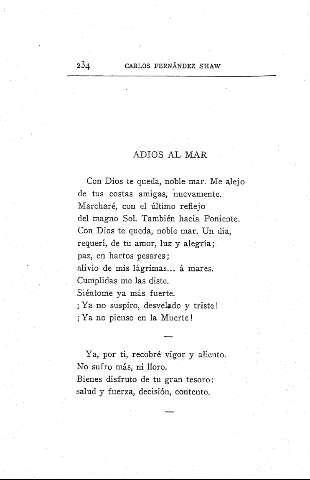 Adiós al mar
