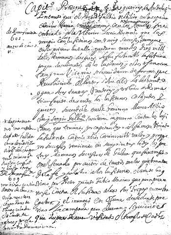 Capitº. Prosigue las guerras deAndaluçia 