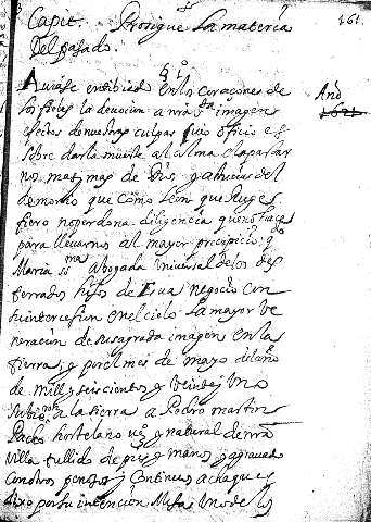 Capit. Prosigue la materia delpasado