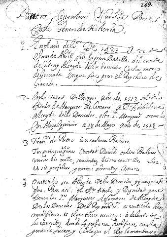 Puntos singulares y curiosos para todo genero de historia