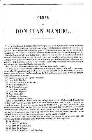 Obras de Don Juan Manuel