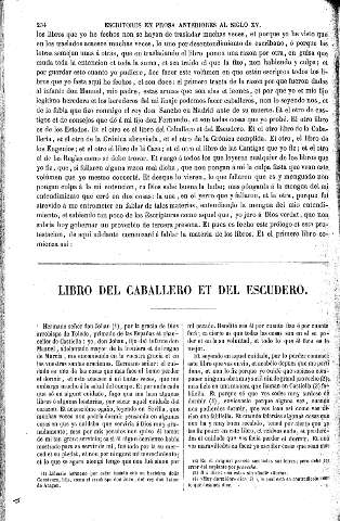 Libro del Caballero et del Escudero
