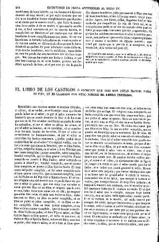 El Libro de los Castigos ó Consejos que fizo Don Johan Manuel para su fijo, et es llamado por otro nombre El Libro Infinido