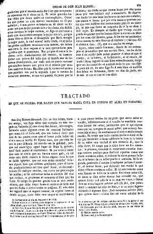 Tractado en que se prueba por razon que Sancta María está en cuerpo et alma en Parayso