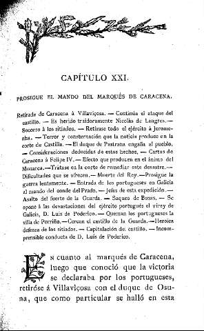 Capítulo XXI. Prosigue el mando del Marqués de Caracena (1665)