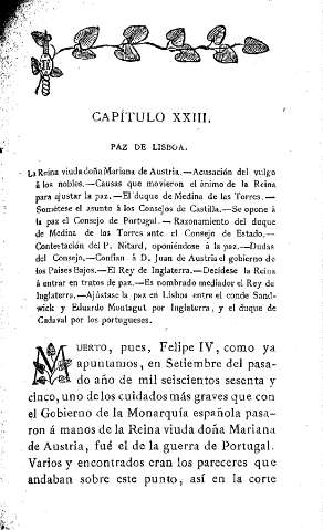 Capítulo XXIII. Paz de Lisboa
