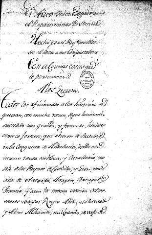 El autor delos elogios de el Repartimiento de Sevilla. Hecha por el Rey Don Alonso el Savio a sus conquistadores con algunas cosas que le pertenecen. A los lectores