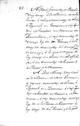 LV. A Rui fernandez dePiedrolas unas casas à la collacion de santa Luvia ...