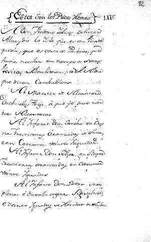 LXIV. Estos son los ricos homes