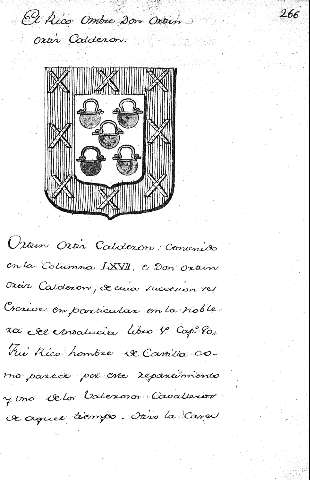 El Rico ombre Don Ortun Ortiz Calderon