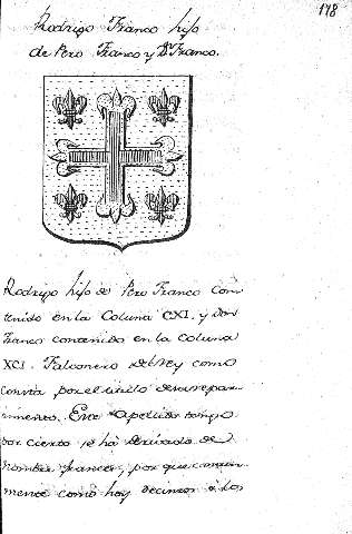 Rodrigo Franco hijo de Pero Franco y Dn. Franco