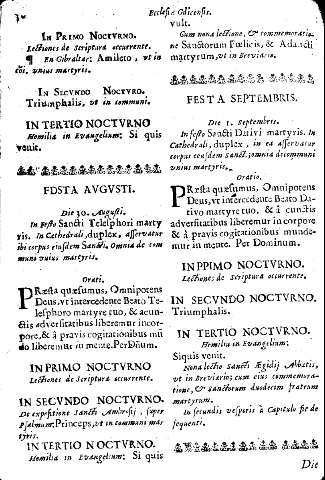 Festa Avgvsti. Festa septembris
