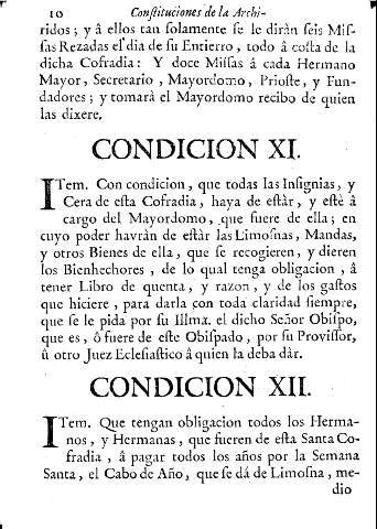 Condicion XI. Condicion XII.