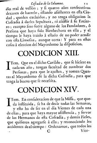 Condicion XIII. Condicion XIV.