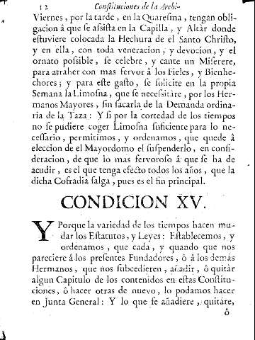 Condicion XV.