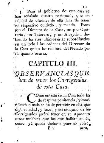 Capitulo III. Observancias que han de tener los Corrigendos de esta casa