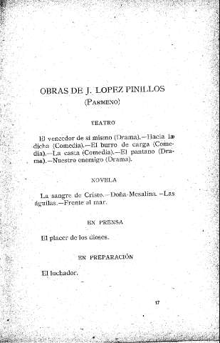 Obras de J. López Pinillos (Parmeno)