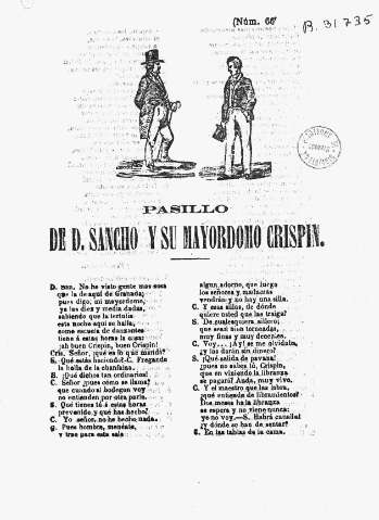 Pasillo de D. Sancho y su mayordomo crispin
