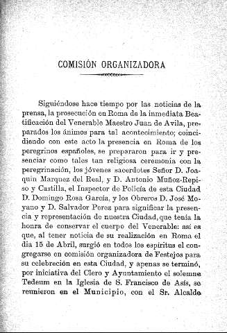 Comisión organizadora