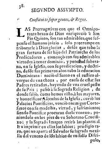 Segvndo assvmpto. Constitui te super gentes, et Regna