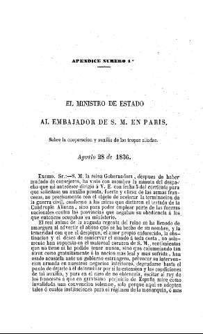El Ministro de Estado. Al Embajador de S.M. en París, sobre la cooperación y auxilio de las tropas aliadas