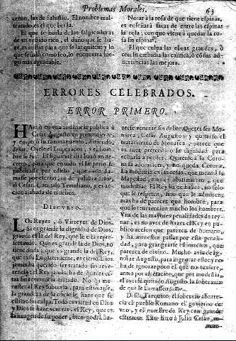 Errores celebrados. Error primero.