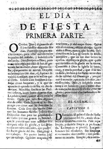 El dia de fiesta. Primera parte.