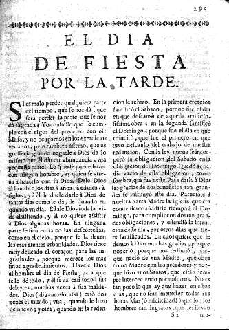 El dia de fiesta por la tarde