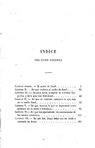 Indice del Tomo Segundo