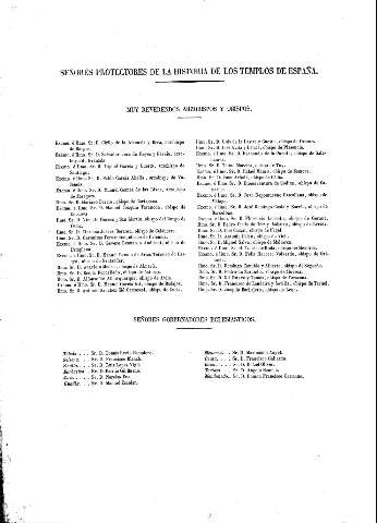 Señores protectores de la Historia de los templos de España