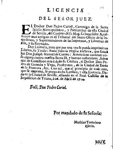 Licencia del señor juez