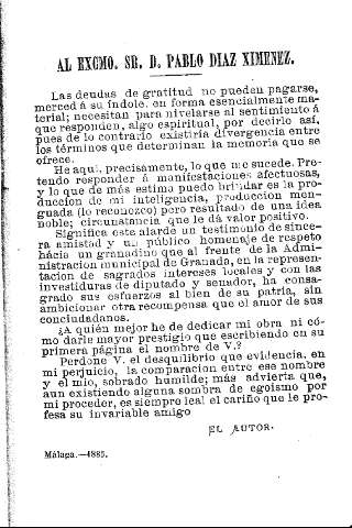 Al Excmo. Sr. D. Pablo Díaz Ximenez