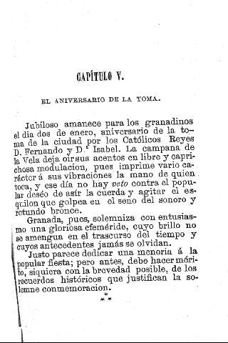 Capítulo V. El Aniversario de la Toma